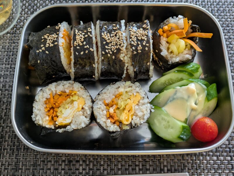 人参とたくあんと卵のキンパ