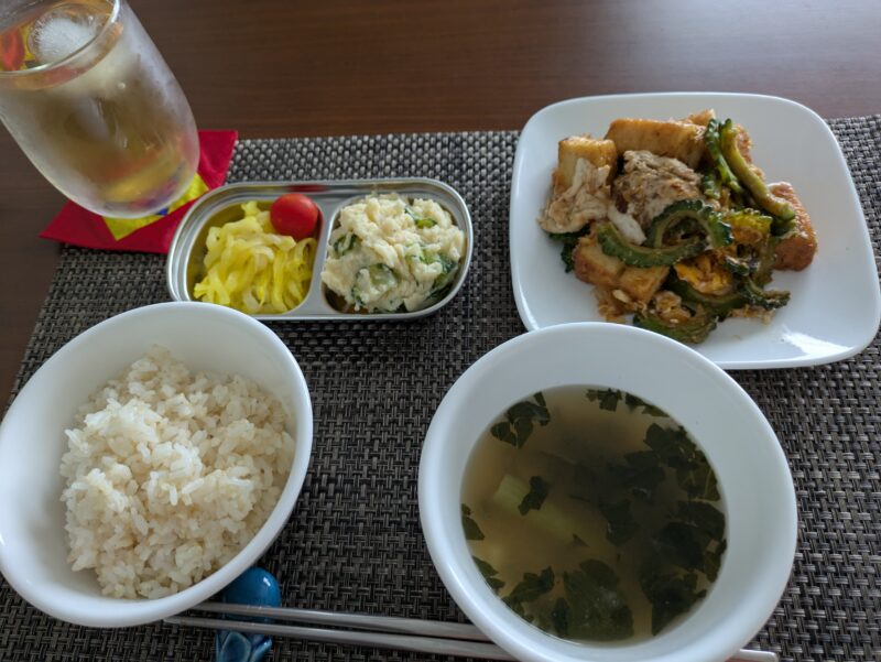 厚揚げとゴーヤの簡単チャンプルー