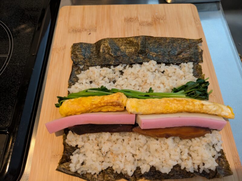 巻きすは使わない海苔巻き作り
