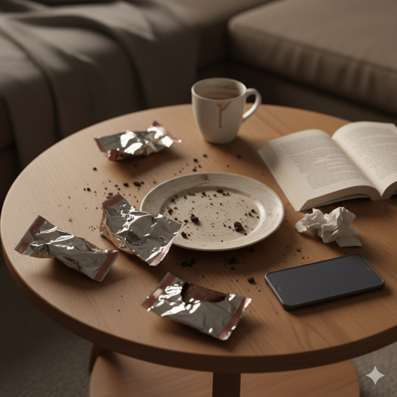 散らかったテーブル