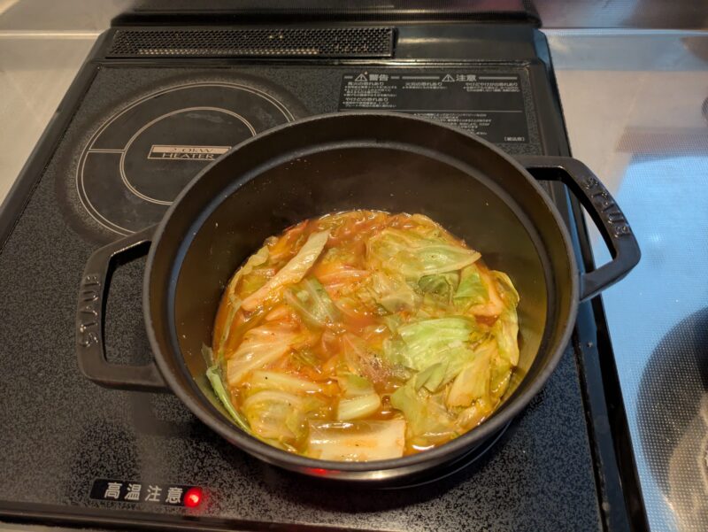 トッポギ作り 火を通して15分後