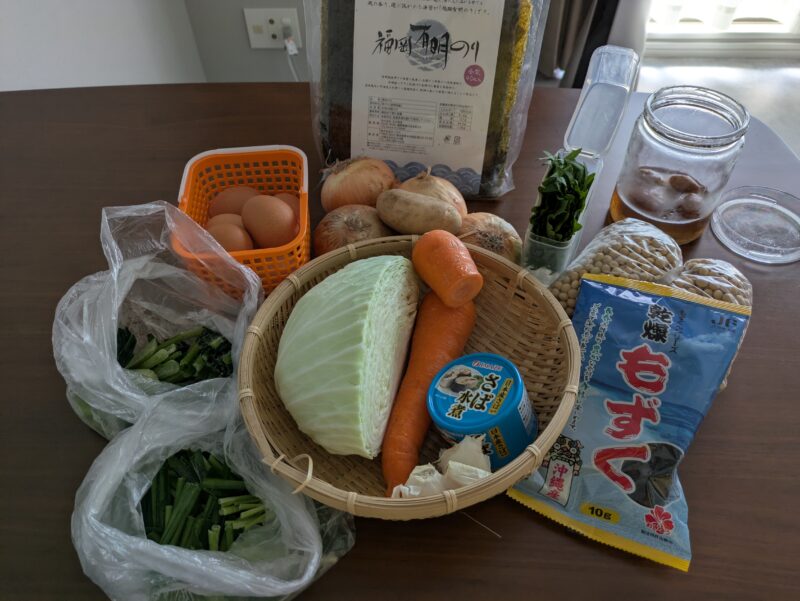 買い出し前の残っている材料