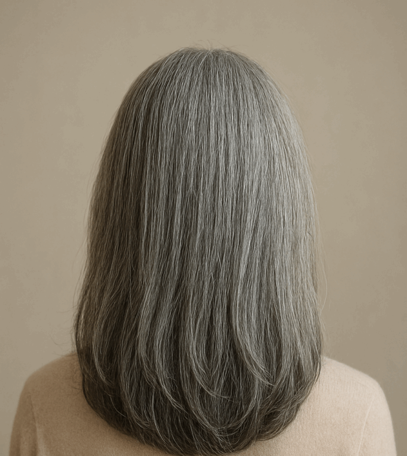 グレイヘアの後ろ姿