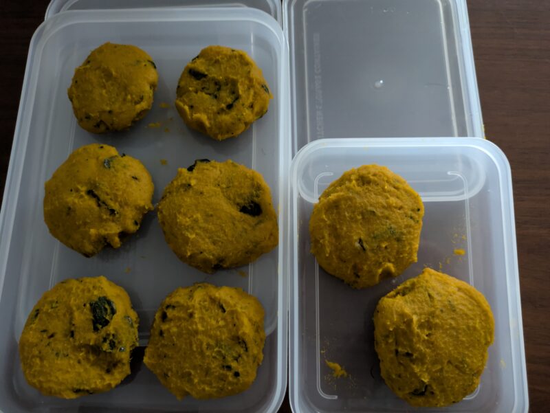 かぼちゃのお焼き、焼く前