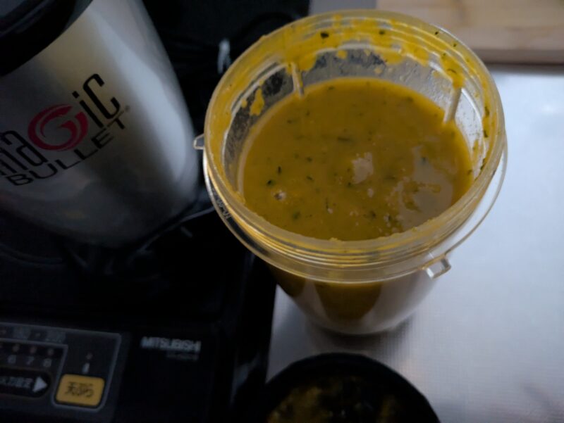 かぼちゃスープのできあがり