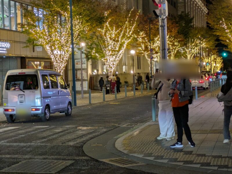 大丸神戸前のイルミネーション