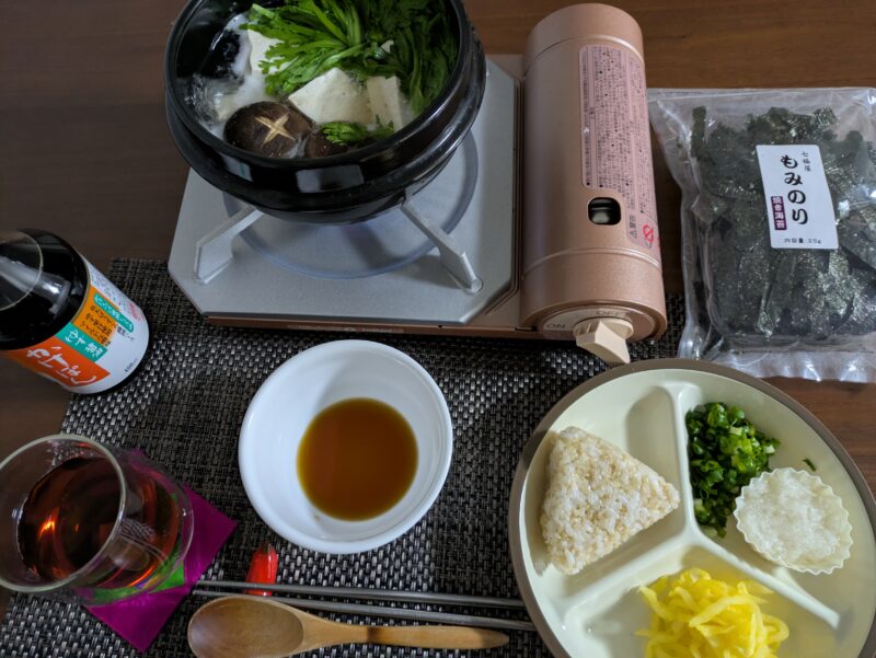 湯豆腐の夜ごはん